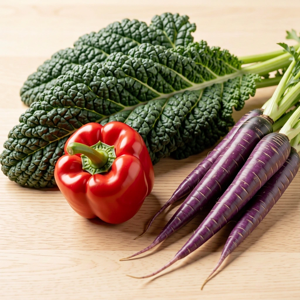 Fresh organic produce for nutritional analysis