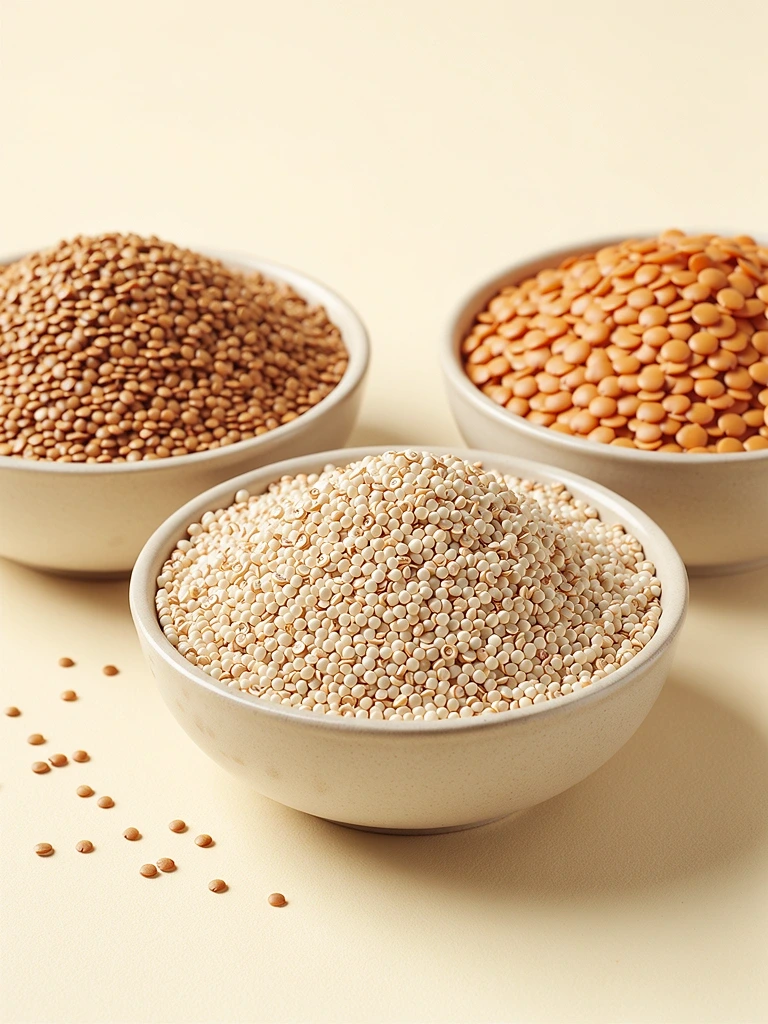 Legumes and grains rich in dietary fiber